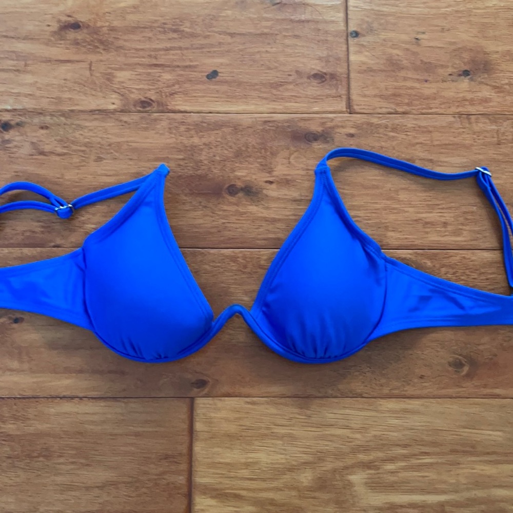 Navy blue underwire bikini top